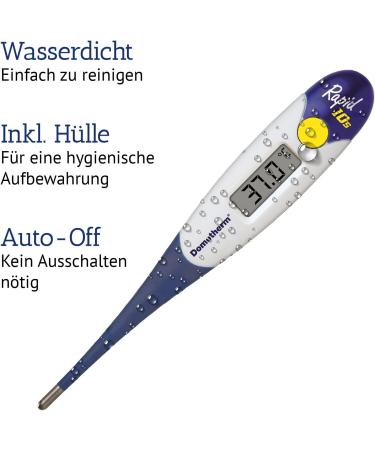 Domotherm Rapid 10s - Fast & Accurate Fever Thermometer for Quick Body Temperature Measurement (10 Seconds) - International Shipping Available - Buy Online on SooperMarket.com