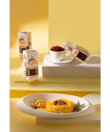 Ahura Finest Natural Saffron Threads - Pure Grade 1 All Red Saffron Spice (2g Jar) - Ideal for Cooking Tea Paella Risotto Pasta Rice - No Additives - Buy Online on SooperMarket.com