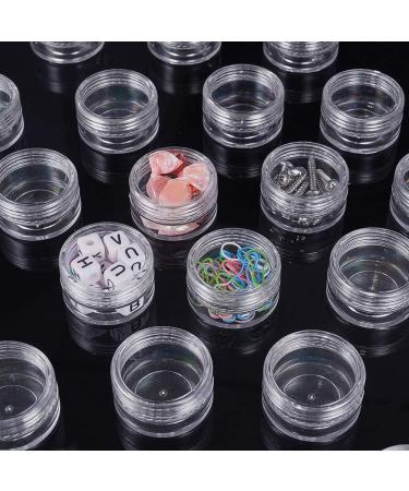 BENECREAT 30 Pack 15ml Round Clear Plastic Bead Jars with Screw Caps - Ideal for Beads Nail Art Glitter Makeup and Travel Cream - International Shipping Available - Buy Online on SooperMarket.com