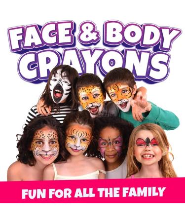 Blue Squid 12 Color Twistable Face Paint Marker Sticks Kit - Water Based Crayons for Kids & Adults | Halloween Belly Painting, Pregnancy Makeup | Body Paints Set - Buy Online on SooperMarket.com