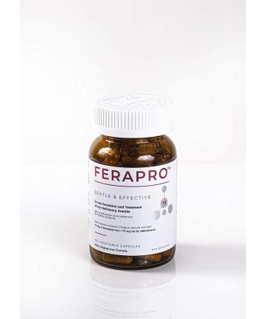 FERAPRO 75MG 100 CAPS | Vegan Iron Supplement | With Vitamin C 175mg Methylcobalamin 1000mcg 5-MTHF 80mcg and Glycine 100mg - Buy Online on SooperMarket.com