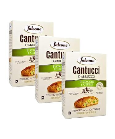 Falcone Cantucci - Pistachio & Citron 180g Pack of 3 Pistacchi E Cedro Cantuccini Biscotti