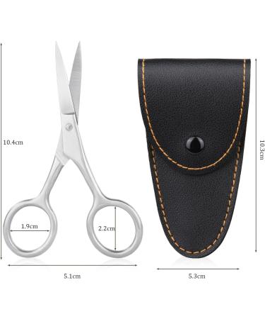 URAQT Nail Scissors Professional Stainless Steel Cuticle Scissors with Leather Pouch Sharp Manicure Scissors Pointed Beauty Scissors for Trimming Eyebrows Nose Hair Beard Finger & Toe Nail Care With Leather Case - Buy Online on SooperMarket.com