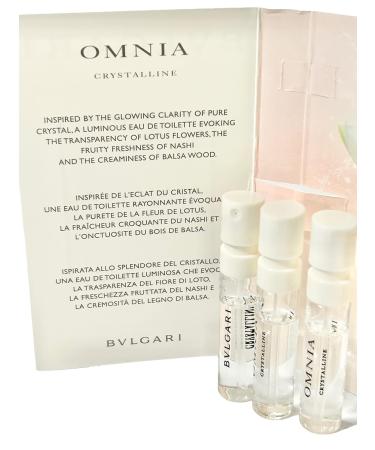 BVLGARI Omnia Crystalline Sample EDT 1.5 ml / 0.05 Fl Oz Women Perfume (Pack of 3) - Buy Online on SooperMarket.com