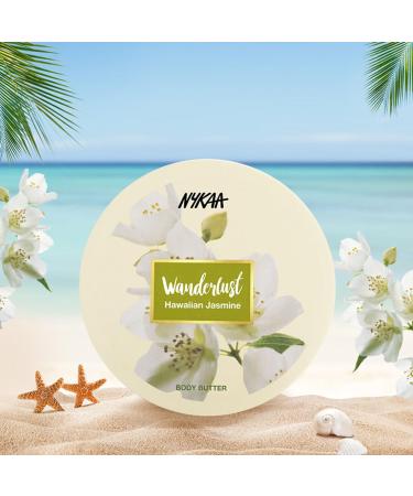 Nykaa Naturals Wanderlust Body Butter - Hawaiian Jasmine - Vegan Cruelty-Free - Enriched with Shea Cocoa Butter & Almond Oil - 6.7 oz - International Shipping Available - Buy Online on SooperMarket.com