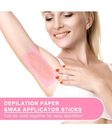 Whaline 400 Pink Non-Woven Wax Strips for Body & Facial Hair Removal - Men & Women - Arms, Legs, Underarm, Eyebrow, Bikini - Small & Large Sizes - (No Wax Included) - Buy Online on SooperMarket.com