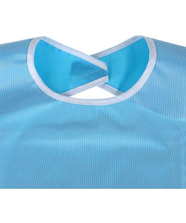 JuxYes Pack of 4 Waterproof Adult Bibs with Crumb Catcher - Washable Eating Care Bibs Reusable Terry Clothing Protectors Bibs for Elderly Seniors - Buy Online on SooperMarket.com