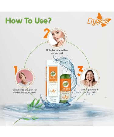 Buy Crysalis Tea Tree Floral Water (Melaleuca alternifolia) - 3.38 Fl Oz (100ml) | Refreshing & Soothing | International Shipping Available - Buy Online on SooperMarket.com