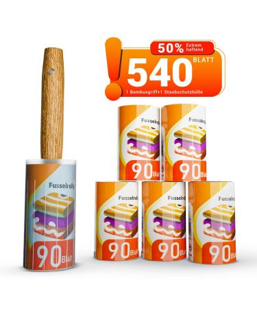 Purple butterfly bamboo foot roll 540 leaf extremely adhesive 6 rolls with 90 sheet+1 bamboo grip+1 dust protection cover ideal for clothing car sofa