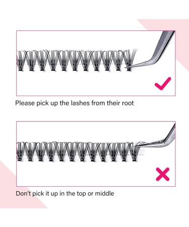 D Curl 20D 0.07 10mm Cluster Lashes Extensions - 200Pcs DIY Eyelash Extensions at Home - Buy Online on SooperMarket.com