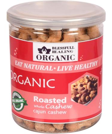 Blessfull Healing Organic Natural Vegan Cajun Roasted Whole Cashew Nuts Crunchy Kaju 300 Gram - Buy Online on SooperMarket.com