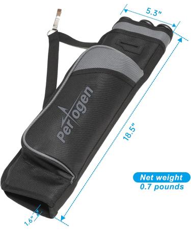 Perogen Flipside Archery 3-Tube Hip Quiver - Grey Waist Hanged Carry Bag - Buy Online on SooperMarket.com