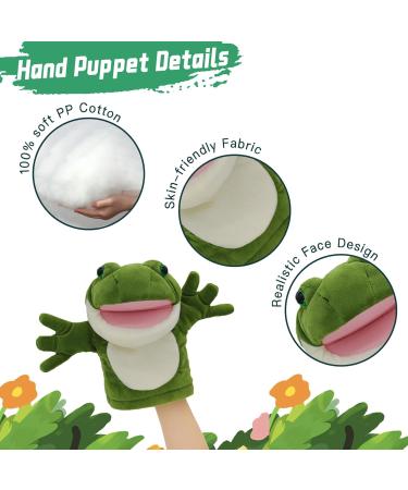 Lilizzhoumax Simulation Frog Hand Puppet Plush Toy - Cute Stuffed Animal for Role-Playing and Early Education - Interactive Kids Gift - Buy Online on SooperMarket.com