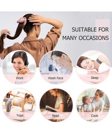 6PCS Large Velvet Scrunchies for Women - Ultra Soft and Textured Hair Ties in Neutral Pink - Hair Accessories for Girls and Women - Buy Online on SooperMarket.com