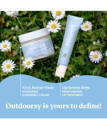 Kinfield Minty Lip Rescue Balm - Moisturizing Treatment for Dry, Chapped Lips - Untinted with Beeswax - 0.5 oz - Buy Online on SooperMarket.com