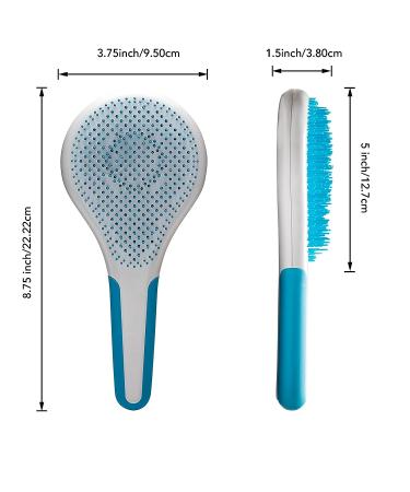 Michel Mercier Spa Brush - Detangling Hair Brush for Wet or Dry Hair - Shower Detangler for Women & Men - Thick Hair - Blue - Buy Online on SooperMarket.com