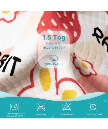 ZIGJOY Toddler Sleeping Bag 1.5 TOG | 100% Cotton Sleep Sack for 2-4T Baby | All Year Round Footed Baby Sleep Bag - Rabbit Design - Buy Online on SooperMarket.com