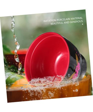 1 pc Home Food Rice Salad Ceramic Practical Household Restaurant Plastic Ramen Thread 9.6X9.4CM Black - Buy Online on SooperMarket.com