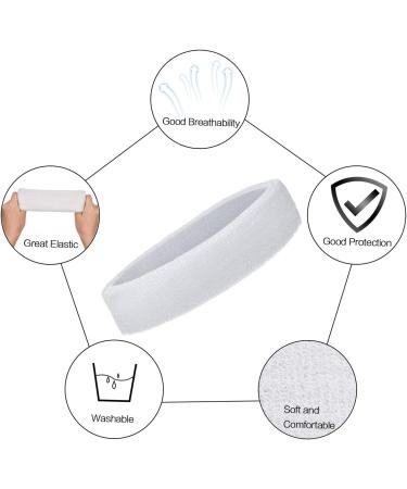 3 Pack Sports Headbands for Men & Women | Non-Slip Elastic Moisture-Wicking Cotton Athletic Hair Bands - Perfect for All Sports - Buy Online on SooperMarket.com