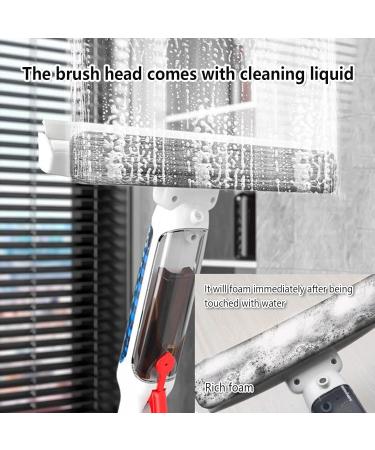 RRRYYYZZ 75'' Spray Window Squeegee for Home with 4-Section Extension Pole 4 in 1 Shower Squeeze for Glass Door and Tile Shower Squeegee for Tile Shower Walls with Sewage Collector and 5 Pads - Buy Online on SooperMarket.com