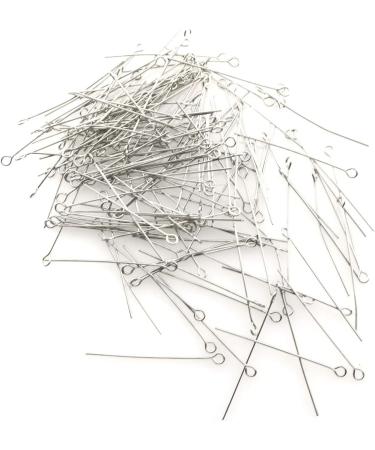 200PCS 1.6inch 304 Stainless Steel Eyepins for Jewelry Making - Buy Online on SooperMarket.com