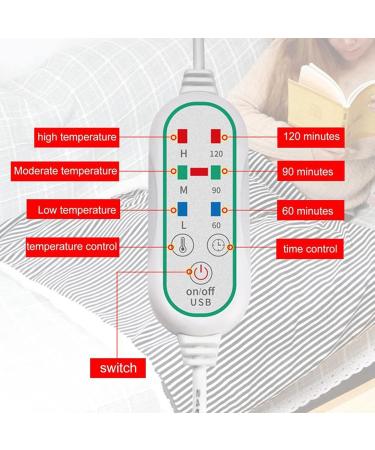Portable Intelligent Heating Ceiling Blanket - USB 3 Temperature Levels Soft Plush Timed Heating for Hands Feet & Knees - Ideal for International Shipping - Buy Online on SooperMarket.com