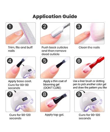 RARJSM Clear Blooming Gel Polish 15ML - UV/LED Soak Off Nail Art Polish for Magical DIY Manicure Design - Buy Online on SooperMarket.com