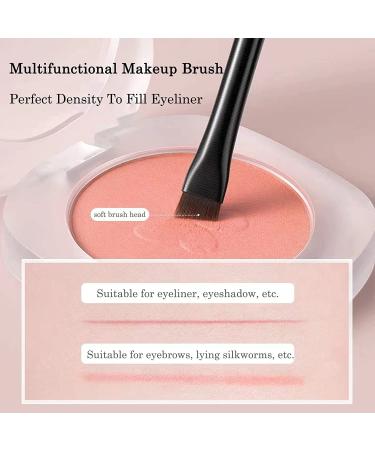 Raffaello Ultra-Thin Eyebrow Brush Set - 3Pcs Angled Precision Eyeliner Makeup Brushes | Cruelty-Free Synthetic Bristles | Slanted Eye Brow Tinting Kit (Black) - Buy Online on SooperMarket.com