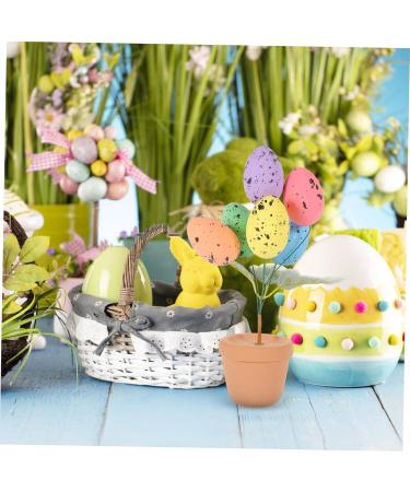 Alipis Easter Eggs Emblems Easter Centerpiece Decoration Egg Bonsai Ornaments Potted Plant Household Picture 2 19.00X7.00X7.00CM - Buy Online on SooperMarket.com