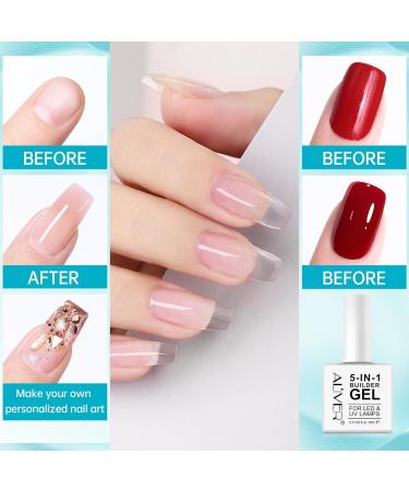 5-in-1 Clear Builder Gel for Nails - Professional UV/LED Strengthener for Nail Art and Manicures - Buy Online on SooperMarket.com