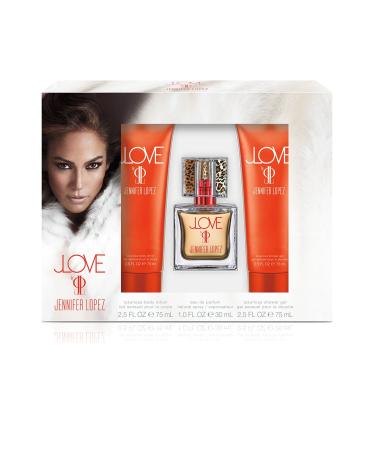 Jlo Jlove 3 pc - 1.0oz Eau de Parfum 2.5oz Shower Gel 2.5oz Body Lotion