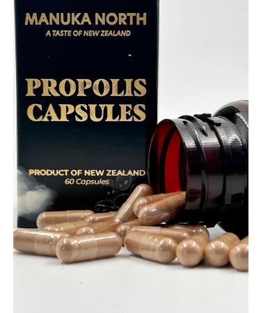 Manuka North Propolis Capsules - 60 Capsules for Immune Support - 30 Servings - Buy Online on SooperMarket.com
