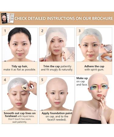Bald Cap Halloween Makeup Kit - Realistic Cosplay & SFX Costume Set for Men & Women | Perfect for Dress-Up Parties Theater & Film - Buy Online on SooperMarket.com