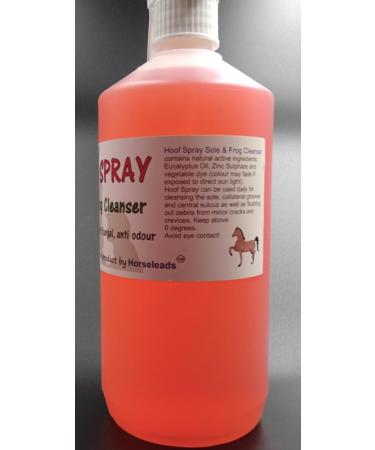 Hoof Spray Sole and Frog Disinfectant Antiseptic Cleanser by Horse Leads 800 ml for thrush for horses - Buy Online on SooperMarket.com