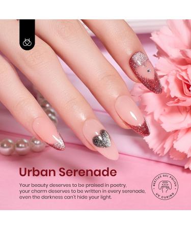 Beetles Gel Nail Polish Kit - 6 Colors Holographic Cat Eyes Red Navy Blue Purple Glitter Black Set with Magnet, LED Lamp - DIY Manicure Kits for Women - Buy Online on SooperMarket.com