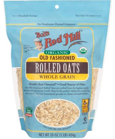 Bob's Red Mill Organic Oats Rolled Regular, 16 Ounce
