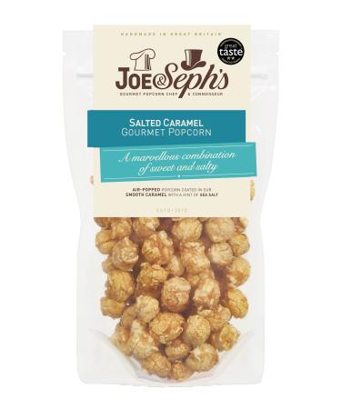 Joe & Sephs Salted Caramel Popcorn (1 x 80g) | Gourmet Air-Popped Popcorn 2 Stars-Great Taste Award Winner in 2020 Handmade in UK All Natural Ingredients Salted Caramel 75 g (Pack of 1)