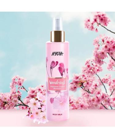Nykaa Naturals Wanderlust Body Milk - Lightweight Vegan Body Lotion for Dry Skin with Green Tea & Japanese Cherry Blossom - 6.08 oz - International Shipping Available - Buy Online on SooperMarket.com