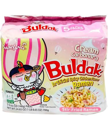 Samyang Korean Style Ramen Combo Packs - Carbonara 5x130g & Creamy Carbonara 5x140g - Boxed Treatz Carbonara 130g & Creamy Carbonara 140g 10 - Buy Online on SooperMarket.com
