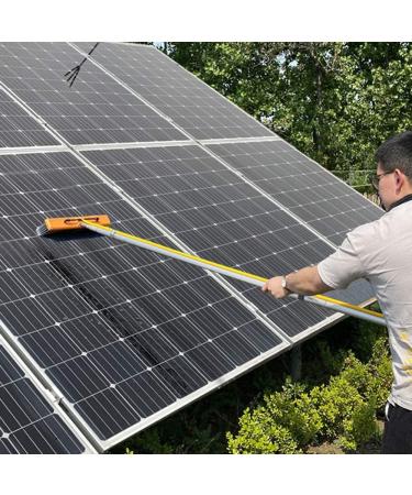 photovoltaic cleaner window cleaning pole 4M-12M Water Fed Telescopic Brush Window Clean Extendable Cleaner Conservatory Roof Cleaning Tools Pole 55cm Brush Head 11M/36FT - Buy Online on SooperMarket.com