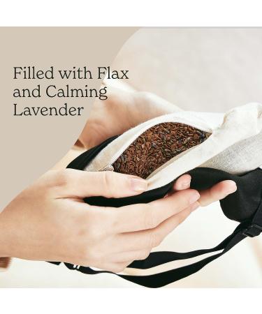 Mindful & Modern Lavender Eye Mask for Meditation, Yoga & Sleep | Weighted for Deep Relaxation | Soft Black Satin Cover with Flax Seed Fill - Buy Online on SooperMarket.com