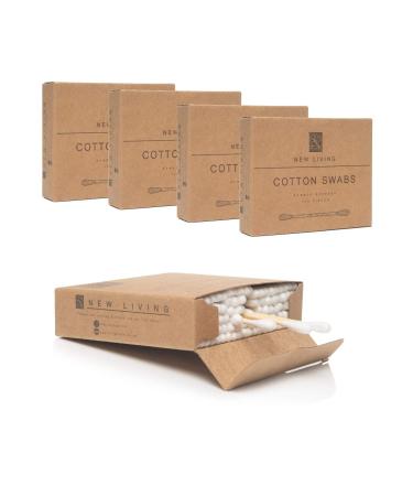 500 bamboo cotton swabs |biologically degradable and compostable |Eco product |5 x 100 packs |Biologically degradable & compostable |Cotton swab with bamboo grip |