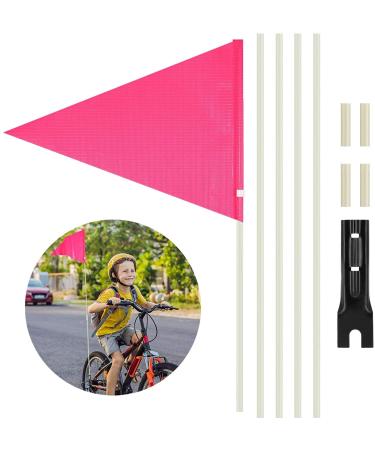 Beiiii security pimp 180cm with rod reflective yellow pennant rod adjustable children's bike flag bike pennant for children's bike pink