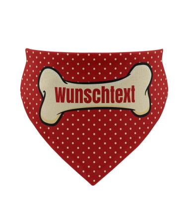 printplanet - Dog scarf with name or text - Scarf for dogs - Layout Bone - Size M Size M Bone