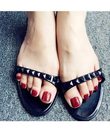 Brishow Artificial Foot Toenails - 24pcs Acrylic Stick-On Toenails for Women & Girls | International Shipping - Buy Online on SooperMarket.com
