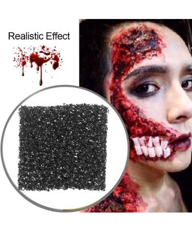 Halloween Makeup Blood Sponge Xmas Special FX Blood Scar Stubble Effects Wound Makeup Stipple Sponge Makeup Sponge Blenders with Different Size of Hole Black(Oversize Hole) - Buy Online on SooperMarket.com