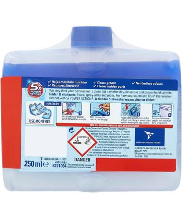 4 x Finish Dishwasher Cleaner Original Twin Pack Removes Grease And Limescale 250ml Bulk Buy (Total 8 x 250ml) - Buy Online on SooperMarket.com