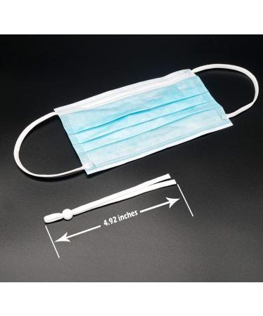 20 pcs Adjustable Elastic Bands with Silicone Buckle for DIY Handmade Masks (White) - Buy Online on SooperMarket.com