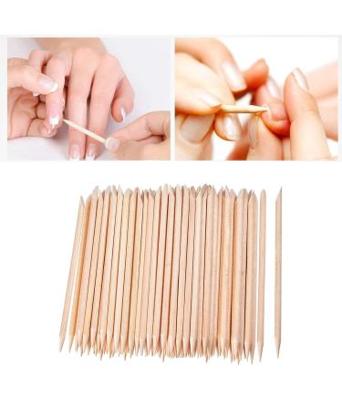 200 Rosewood Manicure Sticks | Professional Nail Care Tools | Orange Wood Nail Shaping Sticks - Buy Online on SooperMarket.com