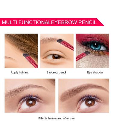 4 Pcs 4D Hair Stroke Brow Stamp Brush - Multi-Function Square Eyebrow Makeup Brush - Buy Online on SooperMarket.com